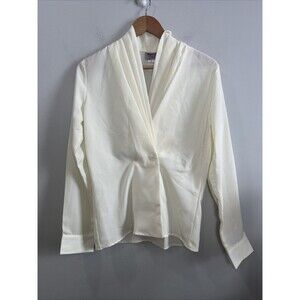 Marcello Long Sleeve Blouse Size 4 Beige/Yellow Color‎